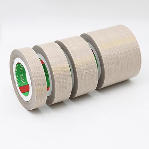 KJOLWHCQ Teflonband, 0,18 mm dick, 120–300 mm breit, PTFE-Klebstoff for Vakuumiermaschinen und die Elektroindustrie, 10 Meter lang(120mm) von KJOLWHCQ