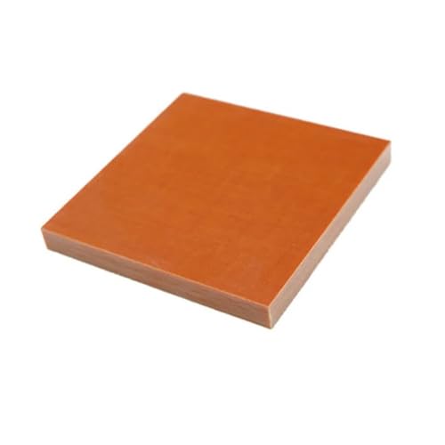 Phenolische Kunststoffplatte, Bakelitplatte, 2 8 10 15 mm, starke orangefarbene Bakelit-Flachplatte, for die Elektronikherstellung, Bakelitplatte, 1 Stück(6 x 8 inch x 15mm) von KJOLWHCQ