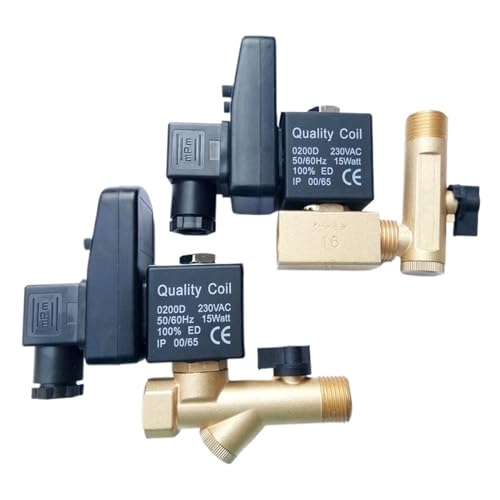 1/2 Zoll elektrisches Ablassventil Messing mit Timer for Wasser 220 110 24 V 16 Bar(OPT-A,BSP_24VAC) von KJUEQ