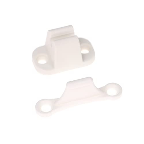 1 Set Caravan Tür Retainer Stopper Resile Nylon Begrenzer Camping for Rv Push Catch Halter Zubehör Wohnmobil(White) von KJUEQ