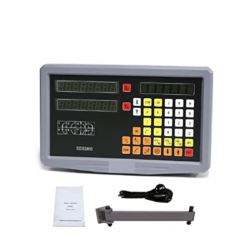 2-Achsen-Digitalanzeige-DRO-Kit SDS2MS und 2 Stück KA300 KA500 Slim Lineal Hochpräzise Linearskala Optische Encoder-Drehmaschine(2 axis DRO) von KJUEQ