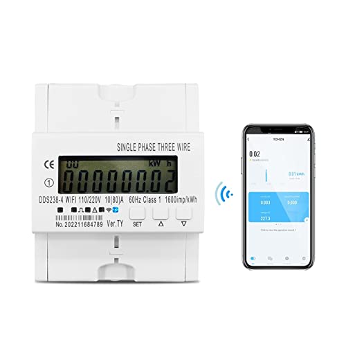 2 Phase 60Hz 80A Din Rail Tuya Smart Energy Meter Stromverbrauchsmonitor KWh Meter Wattmeter 2 Phase 60Hz 80A Din Rail Tuya Smart Energy Meter Stromverbrauchsmonitor KWh Meter Wattmeter von KJUEQ