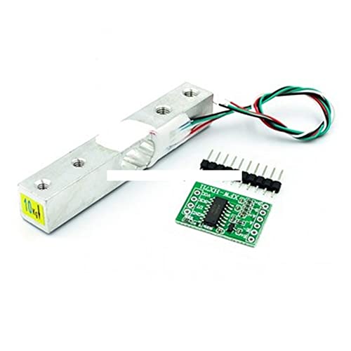2 Stück Digitaler Wägezellen-Gewichtssensor 1 kg 5 10 20 HX711 AD-Modul-Gewichtssensor Aluminiumlegierung kleiner Bereich Wägedrucksensor(10KG and HX711AD) von KJUEQ