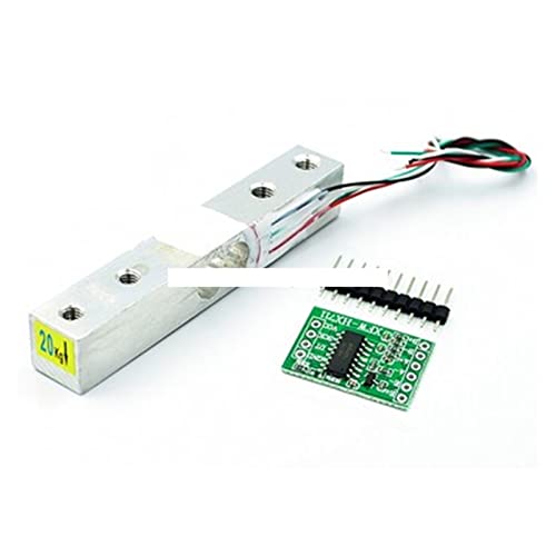 2 Stück Digitaler Wägezellen-Gewichtssensor 1 kg 5 10 20 HX711 AD-Modul-Gewichtssensor Aluminiumlegierung kleiner Bereich Wägedrucksensor(20KG and HX711AD) von KJUEQ