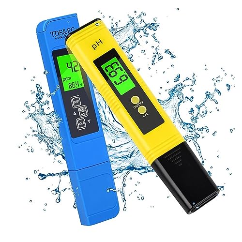 2 Stück TDS-Messrät Digitaler Wassertester Digital 0,0–14,0 PH-Messrät Tester 0–9990 ppm TDS&EC LCD Wasserreinheit PPM Aquariumfilter 2 Stück TDS-Messrät Digitaler Wassertester Digital 0,0–14,0 PH-Messrät Tester 0–9990 ppm TDS&EC LCD Wasserreinheit PPM Aquariumfilter von KJUEQ