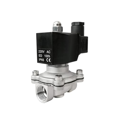 3/4" Edelstahl-Wassermagnetventil 12V 24V 220 110 normalerweise geschlossen NPT-Gewinde DIN-Spule DN20(NPT_120VAC) von KJUEQ