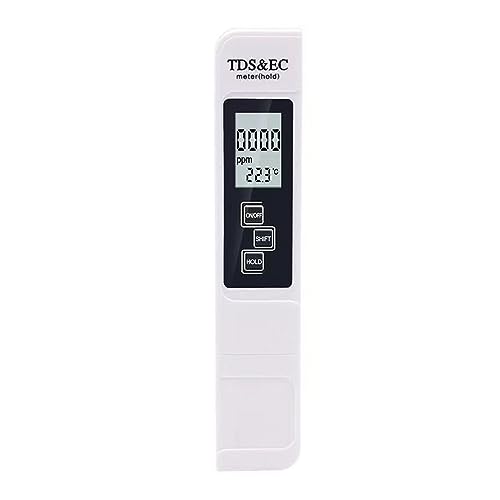 3 In 1 Tester Wasserzähler TDS EC Temperaturmesser Digital LCD Wasserprüfstift Reinheit Filter Wasserqualität(White) von KJUEQ
