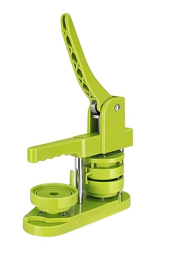 3-in-1 Button-Abzeichen-Herstellungsmaschine mit 25/32/58 mm Form, DIY-Anstecknadel-Herstellungsmaschinen-Set mit 300 Abzeichen-Teilen/Bild/Kreisschneider(Green) von KJUEQ