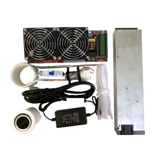 3000 W 55 A ZVS Hochfrequenz-Induktionslösch-Schmelzheizmodul + Spule + Pumpe + Netzteil + Tiegel(With crucible) von KJUEQ