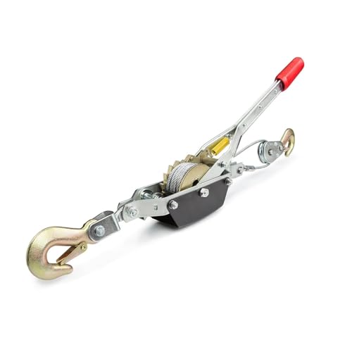 4-Tonnen-Hebe-Ratschen-Handhebel-Abzieher, robuster Hand-Abzieher mit 2 Haken-Kabel von KJUEQ
