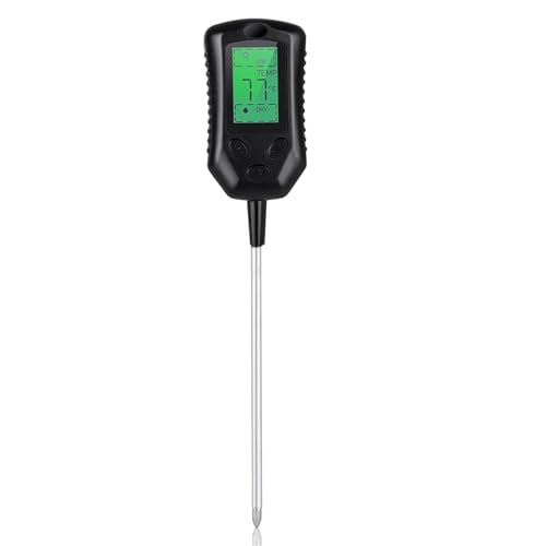 4-in-1-Boden-PH-Messgerät, Feuchtigkeitsmonitor, Sonnenlicht-Tester, Thermometer, Gartenpflanzen, Blumen-Bodensensor mit Schwarzlicht 4-in-1-Boden-PH-Messgerät, Feuchtigkeitsmonitor, Sonnenlicht-Tester, Thermometer, Gartenpflanzen, Blumen-Bodensensor mit Schwarzlicht von KJUEQ
