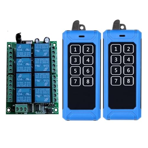 433 DC12/24 8CH Drahtlose Fernbedienung Schalter Fernbedienung System Empfänger Industrielle Sender 8CH Relais(D2 24) von KJUEQ