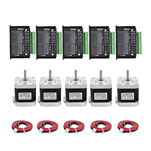 5pcs. Motorantriebspaket. TB6600. Treiber + NEMA17 Schrittmotor 1 7HS8401 0.55N M for 3D-Drucker CNC Graviermaschine(Motor and Driver) von KJUEQ