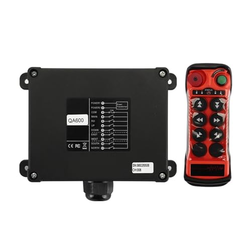 6 Tasten Single Speed ​​Industrial Wireless Radio Crane Fernbedienung Schalter Hebebühne Kran Lift Controller DC10-30(A,DC10-30V) von KJUEQ