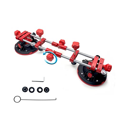 90-180-Grad-Steinnaht-Setter 8-Zoll-Vakuumsaugnapf-Setter For Spleißen Von Bodenarbeitsplatten Mit Manometer-Handwerkzeug For Quarzplatten, Granit, Stein, Marmor(Without suitcase,2 pcs) von KJUEQ