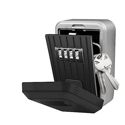 An der Wand montierter Schlüsselsafe, Mini-Schlüsselkasten, Schlüsselaufbewahrungsschloss mit 4-stelliger Kombination, wasserdichte Abdeckung for den Außenbereich An der Wand montierter Schlüsselsafe, Mini-Schlüsselkasten, Schlüsselaufbewahrungsschloss mit 4-stelliger Kombination, wasserdichte Abdeckung for den Außenbereich von KJUEQ