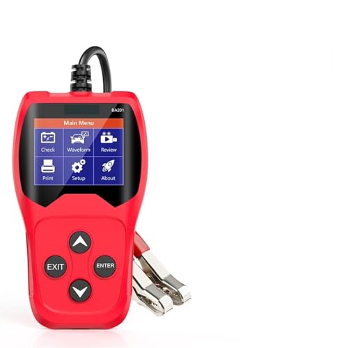 BA201. Auto-Batterie-Tester 12V 100 bis 200 0cca 12. Volt Battery Tools for das Auto Schnelles Cranking-Ladediagnostik-Tester(Rojo) von KJUEQ