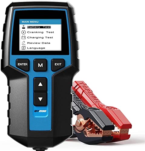 BT200 12V Auto-Batterie-Prüfvorrichtung Digital-Automobildiagnosebatterietester Analyzer Fahrzeug Cranking Lade Scanner Tool von KJUEQ