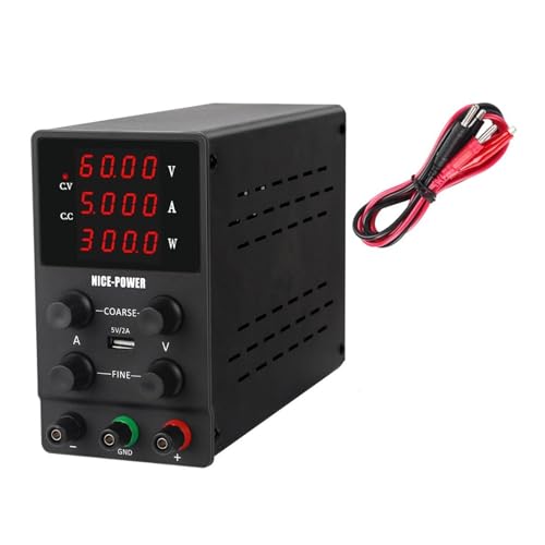 DC Labor 6. 0V 5A. Regulierte einstellbare Stromversorgung 3 10A. Spannungsregler Stabilisator Switching Bank Source(Gris) von KJUEQ