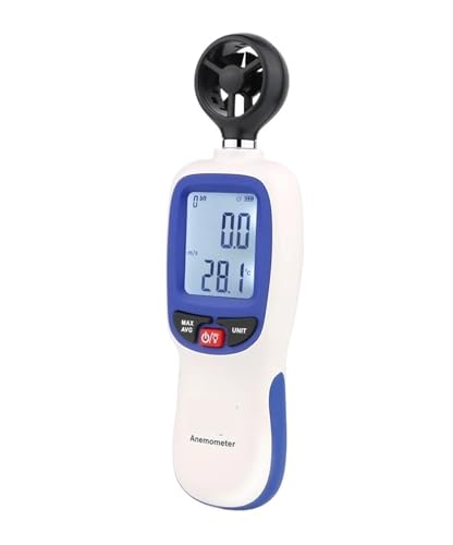 Digitaler Windgeschwindigkeitsmesser Anemometer Luftstrominstrument Messgerät Temperatur LCD-Anzeige Auto Tachometer Digitaler Windgeschwindigkeitsmesser Anemometer Luftstrominstrument Messgerät Temperatur LCD-Anzeige Auto Tachometer von KJUEQ