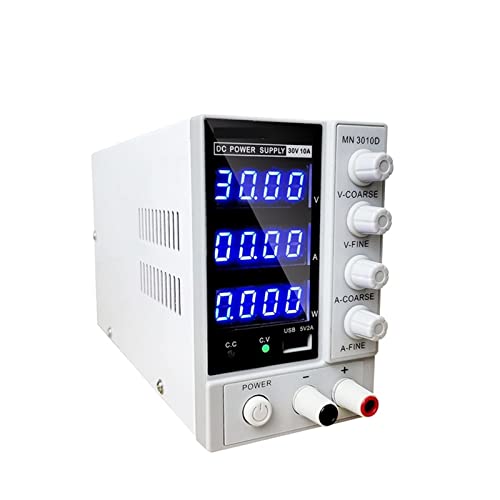 Einstellbar DC Laborversorgung der Stromversorgungsbank -Spannungsregler Stabilisatoren Schalter Laborversorgungsstrom Stabilisator(Blue USB) von KJUEQ