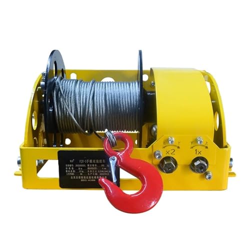 Handwinde 500 kg Zwei-Gang-Modus Taschenlampe Integrierte Winde, schwere manuelle Turbinenwinde von KJUEQ