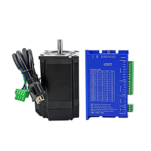 Hybrid-Stepper-Servomotor-Treiber Lcda257s +. NEMA23 Schrittmotor 57 mit Drehgeber 3M Kabel for CNC Router(LCDA257S LC57H280) von KJUEQ