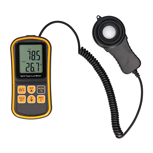 LCD Beleuchtungskörper-Meter digitaler Beleuchtungszähler-Messgerät-Beleuchtungsstärke-Messer-SPLIT-Handheld-Beleuchtungskörper-Meter 0-200000 Lux von KJUEQ