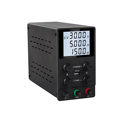 Labor DC Stromversorgung einstellbar digitaler Laborbankquelle Stabilisierte Stromversorgungsstromspannungsreglerstromstabilisator(SPS3010D Black) von KJUEQ