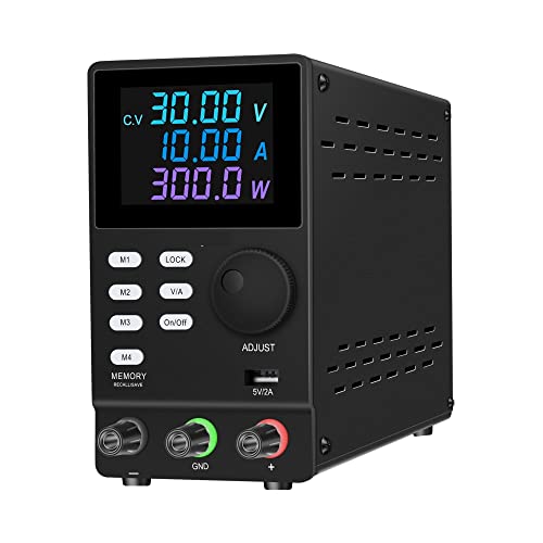 Labor programmierbare Speicherfunktion einstellbar DC Stromversorgungsstabilisierter Spannungsregler Schaltstromstabilisator(30V 5A Black) von KJUEQ