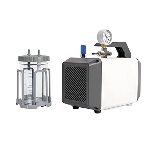 Laborfiltration Ölfreie Membranvakuumpumpe Kleine tragbare elektrische Luftpumpe Über- und Unterdruck einstellbar(White) von KJUEQ