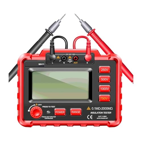 MH11 Isolationswiderstand 2000 MΩ Tester Digitale Messgeräte Ohm Hochspannungs-Megohmmeter Messgerät Nicht Batteriebetriebene Tragewerkzeuge von KJUEQ