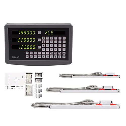 Metall 3-Achsen-DRO-Kits Digitalanzeige mit Linearskalen-Encoder-Sensor 70-1020 mm for Drehbank-Fräsbohren(KA5 KA5 KA5 SDS6-3V) von KJUEQ