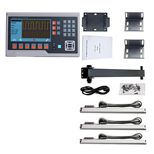 Metall-LCD-Digitalanzeige-Set DRO-Display mit 3 PCS Linearskalen Linien Encoder Arbeitslänge 50 mm bis 1000 mm(BIG LCD DRO SET) von KJUEQ