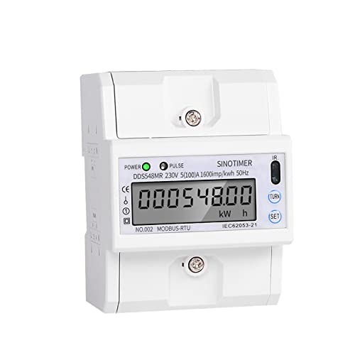 Multifunktionaler einphasiger 5-100A 230V AC Energiezähler Stromverbrauchszähler Monitor DIN-Schiene mit RS485 Modbus Multifunktionaler einphasiger 5-100A 230V AC Energiezähler Stromverbrauchszähler Monitor DIN-Schiene mit RS485 Modbus von KJUEQ