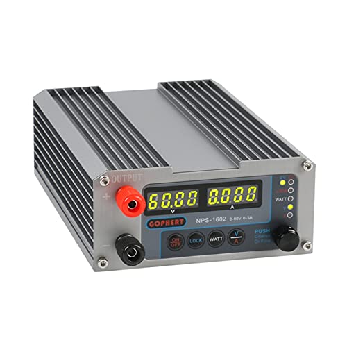 NPS-1602. Labor einstellbarer digitaler Mini DC Stromversorgung Aeromodelling. DIY. Schalter WATT Mit der Sperrfunktion 60V 3A(NPS-1602) von KJUEQ