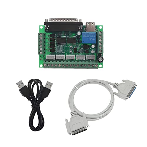 Parallele Anschlusssteuerung 5 Achse CNC Breakout-Board USB Kabel Db25. Parallelkabel kompatibel mit TB6600 DM542 DM860H(Green) von KJUEQ