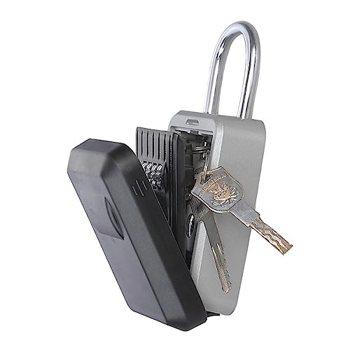Passwort-Schlüsselkasten, Schlüsseltresor for den Außenbereich, 4-stellige Kombination, Schlüsselcode-Box, Aufbewahrungsbox, wandmontierter Passwort-Box-Organizer von KJUEQ