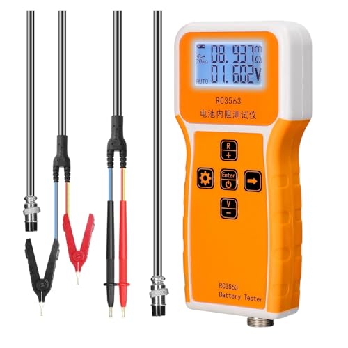 RC3563 Batteriespannungs-Innenwiderstandstester Hochpräziser Trithium-Lithium-Eisenphosphat-18650-Batterietester Ohmmeter(Tester Probe Clip) von KJUEQ