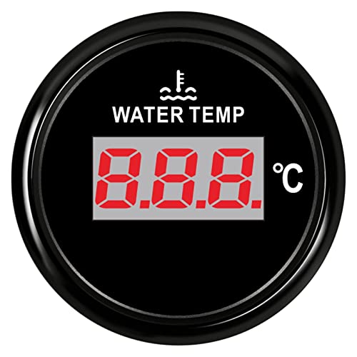 Rote Rückseite Ligth 52 mm digitale Wassertemperaturanzeige mit 1 / 8NPT-Wassertemperatursensor for Marineboot-Auto-LKW-Wassertemperaturanzeige(Only Gauge BN) von KJUEQ