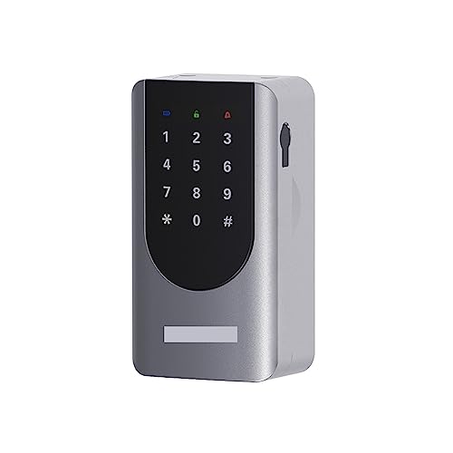 Schlüsselkasten for Hausschlüssel, intelligenter biometrischer Schlüsseltresor for den Außenbereich, wandmontiertes 4-stelliges Kombinationsschlüssel-Aufbewahrungsschloss(KR-KB150D-Grey) von KJUEQ