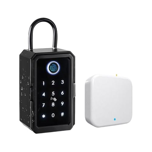 Smart Key Lock Box TTLOCK/Tuya Finrprint Safes IP65 Wasserdichte Passwort Telefon Steuerung Wand Halterung Schlüssel Safe Larung Lock Box(TTlock with gateway) von KJUEQ