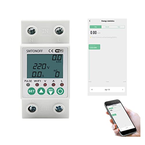 Tuya Automatische Wiederherstellung bei Unterspannung Überstromschutz Energiezähler KWh-Zähler LCD-Display Tuya Automatische Wiederherstellung bei Unterspannung Überstromschutz Energiezähler KWh-Zähler LCD-Display von KJUEQ