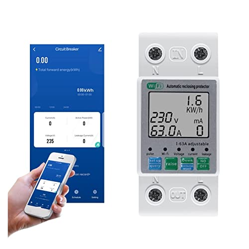 Tuya Energy KWH Meter Prepaid Energy Meter 2P 63A Circuit Earth Leakage Over Under Voltage Protector Tuya Energy KWH Meter Prepaid Energy Meter 2P 63A Circuit Earth Leakage Over Under Voltage Protector von KJUEQ