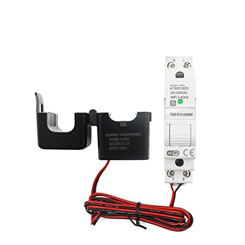 Tuya Smart/Zigbee Strom KWH Meter Din Rail Einphasig AC 50A 63A CT AC Meter App Real Time Monitor Power(Zigb,63A) von KJUEQ