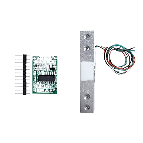 Wägezelle 1KG 2KG 5KG 10KG 20KG HX711 AD Gewichtssensormodul Elektronische Waage Aluminiumlegierung Wägedrucksensor(1KG With HX711) von KJUEQ