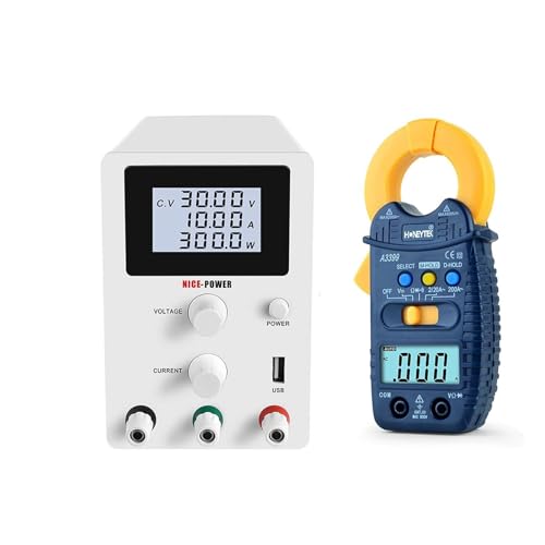 Wechsel DC Labor-Stromversorgungsspannungsregler 3 0V 10A 120V 3A Einstellbare Einheitsbankquelle mit Klemmmultimeter(30V 10A 4digits) von KJUEQ