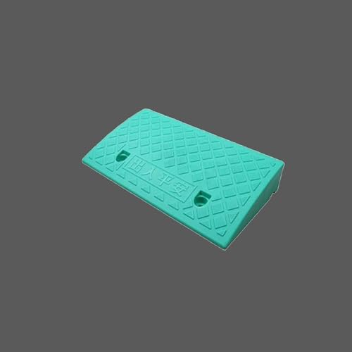 Gummi-Schwellenrampe Kunststoff-Rampenbretter for Rollstühle, Einfahrten, Scooter und Treppen mit Rutschfester Oberfläche for einfachen Zugang(Green,50 * 27 * 11cm/20 * 11 * 4.3in) von KJoBDwz