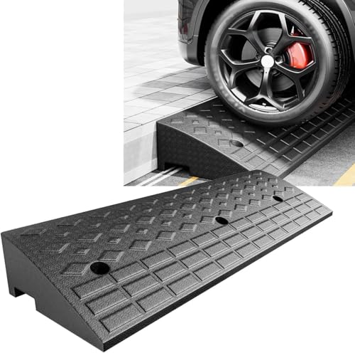 Gummi-Schwellenrampe Stufen-Rollstuhlrampenmatte, Schwellenrampe aus Gummi, geeignet for Rollstühle, Fahrräder und Motorräder(100x35x10cm/39.4x19.8x3.9in) von KJoBDwz