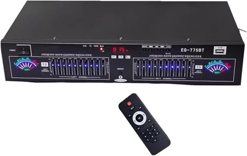 KJoBDwz Audioprozessoren 20-Band Graphic Equalizer, Stereo Audio EQ Equalizer, mit Fernbedienung, Low/Mid/Treble Anpassung von KJoBDwz